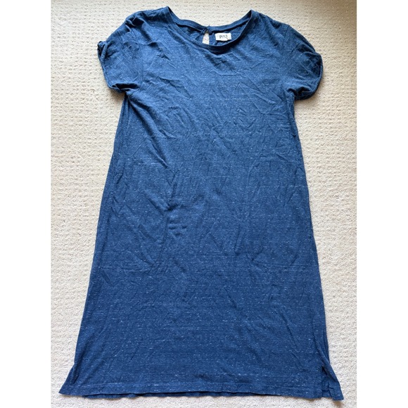 Pact Dresses & Skirts - Pact T-Shirt Dress M Blue Organic Cotton Slub Knit Minimalist Coastal Casual